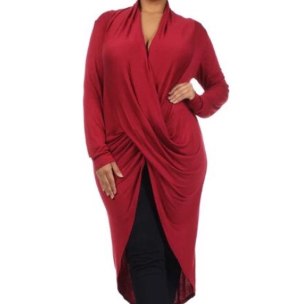 Jayla Plus Size Wrap Tunic